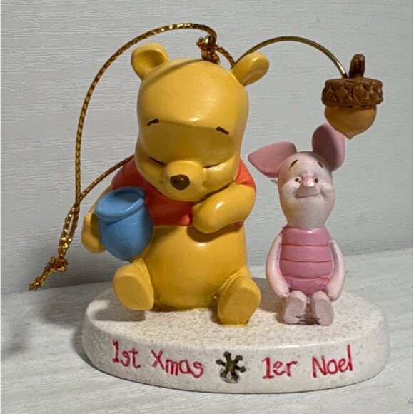 1st Christmas Holiday Disney Ornament Winnie The Pooh & Piglet - Picture 5 of 10